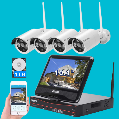 Best Wireless Security Cameras - Cromorc All-In-One Monitor Wireless Security Camera System