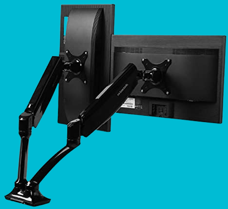 Loctek Dual Monitor Arm – Adjustable Gas Spring Desk Mount