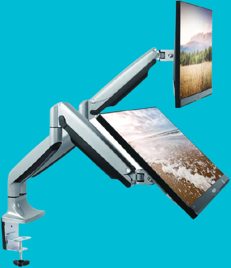 TechOrbits Dual Monitor Mount Stand – SmartSWIVEL